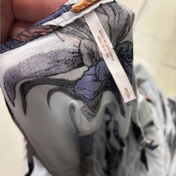 Free people White Combo Electric Orchid Tunic Tree Swing Top Size Small Floral - Picture 6 of 8